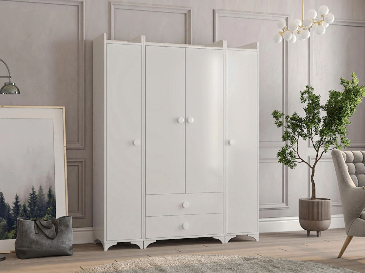 PATİKO SWİNG BDLP 050 4 KAPILI DOLAP BEYAZ