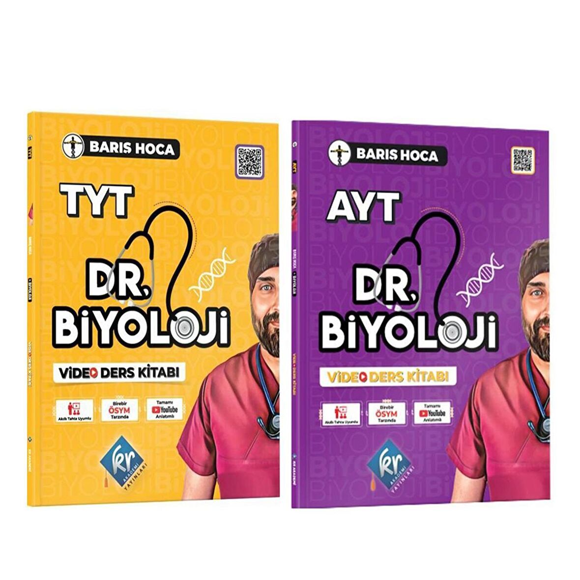 Kr Akademi TYT AYT Dr Biyoloji Konu Anlatım Seti Barış Hoca 2 Kitap