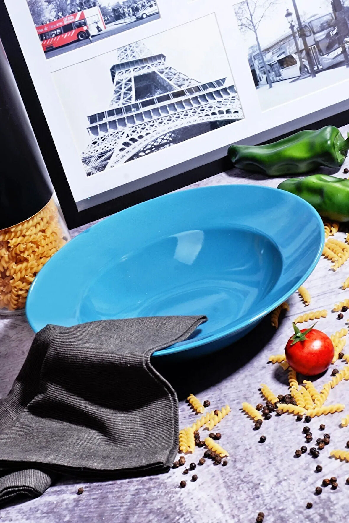 Makarna Tabağı Mavi 26cm