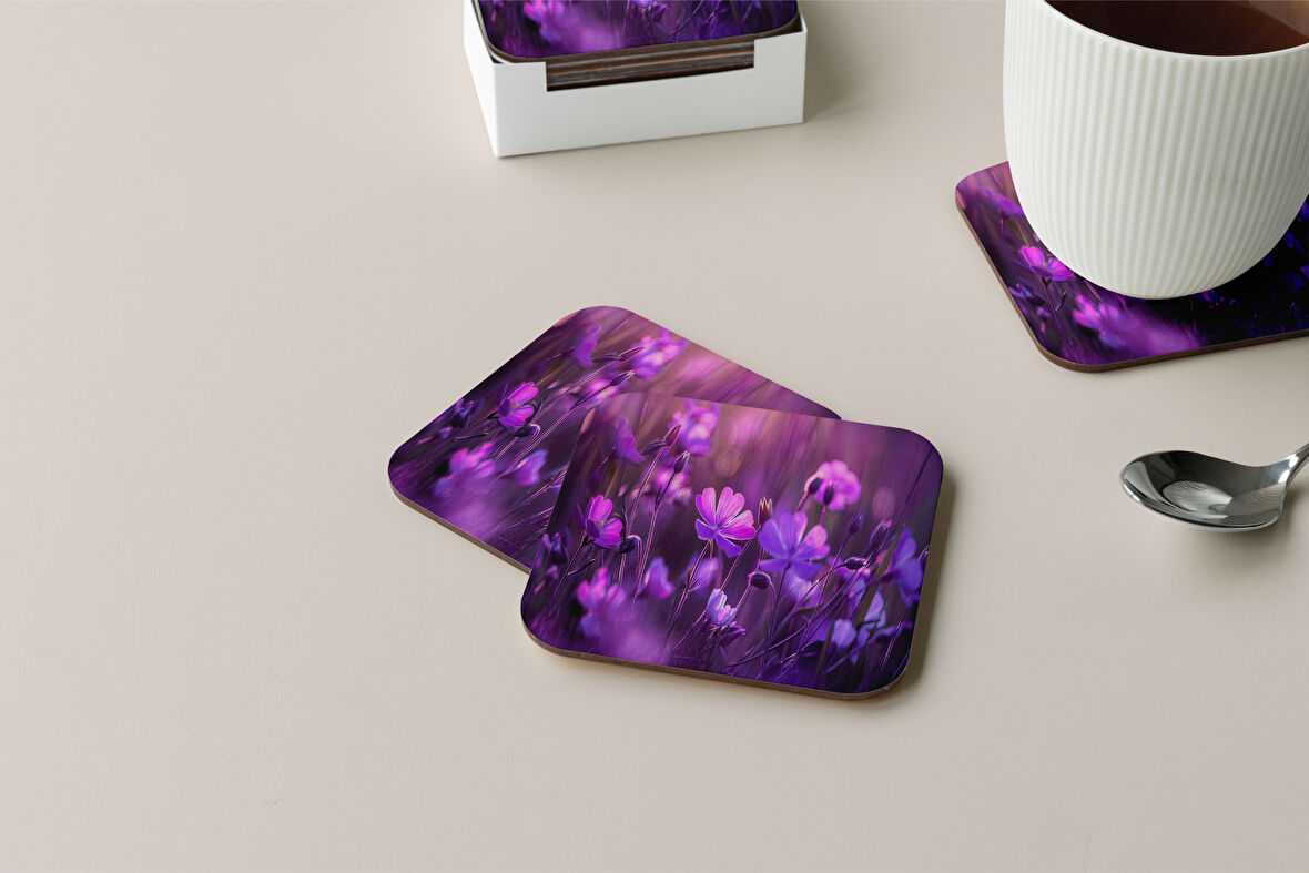 Dekoratif Bardak Altlığı Çiçekler 105