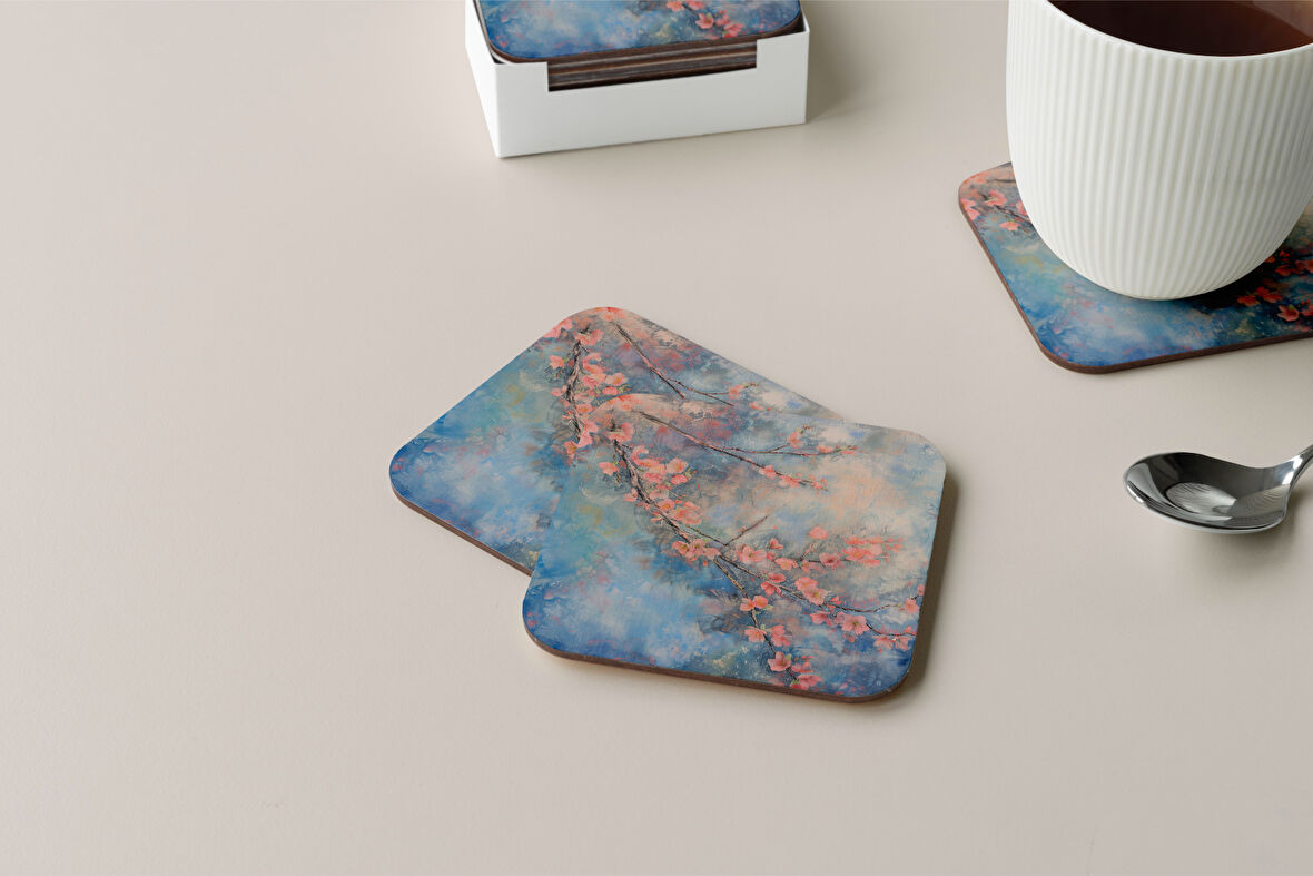 Dekoratif Bardak Altlığı Çiçekler 145