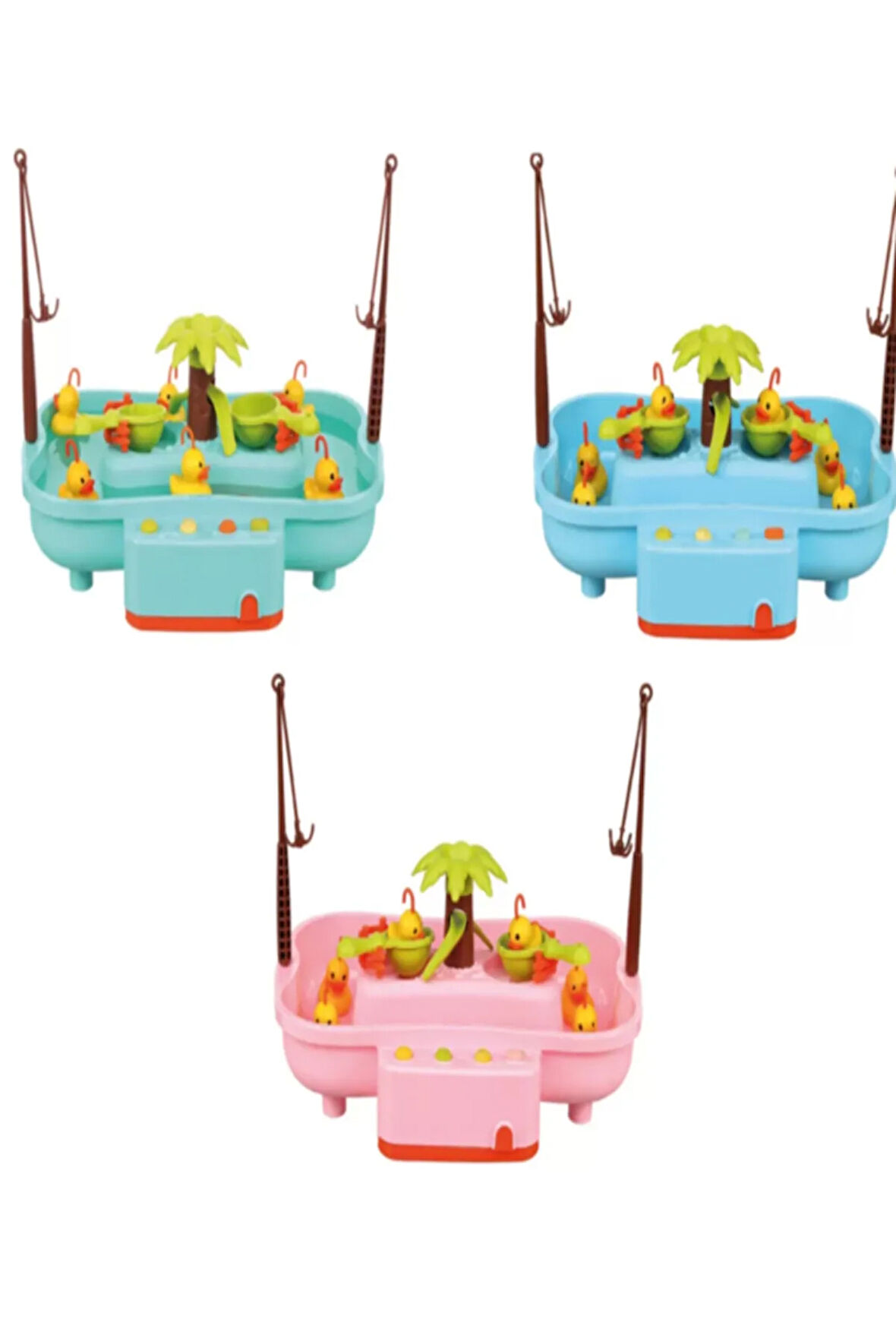 Toys 2606 10 Parçalı Pilli Müzikli ve  Havuzlu Ördek Yakalama Oyunu
