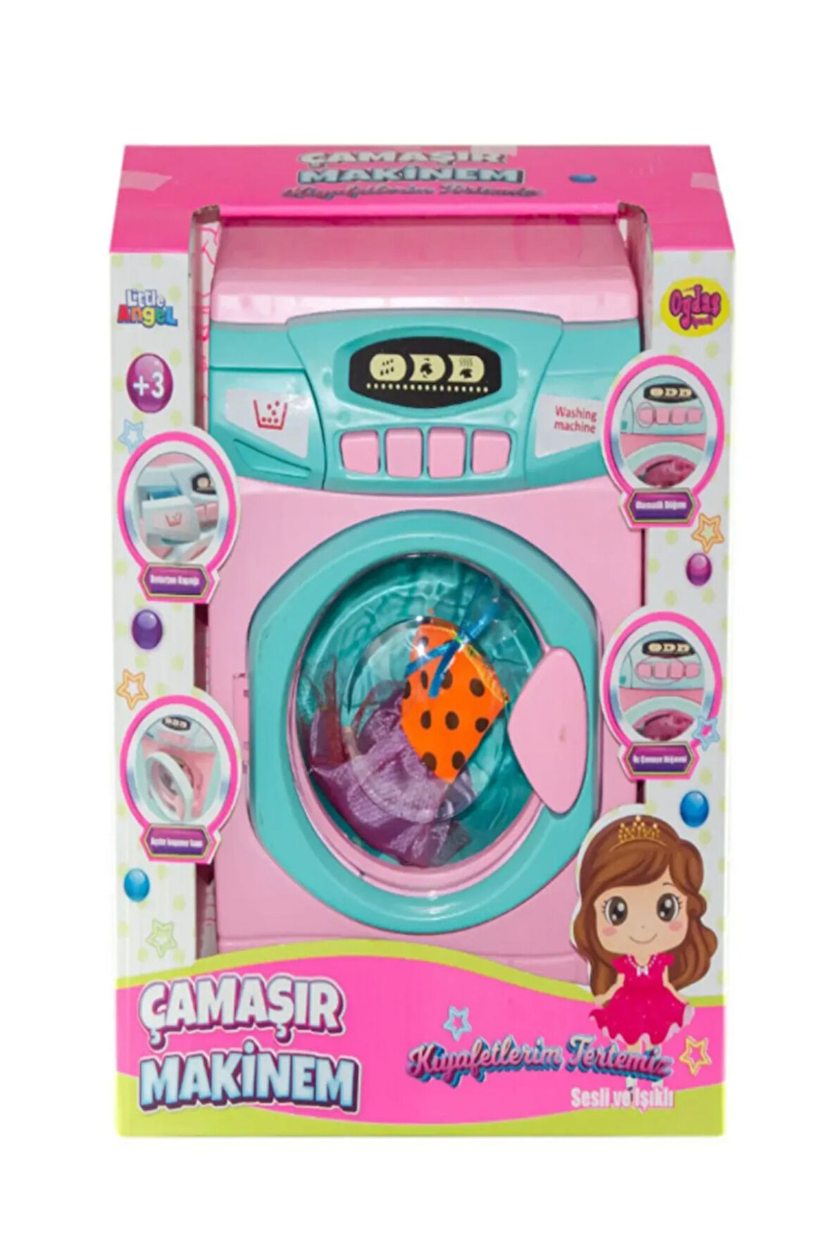 Toys 2608 Sesli Işıklı Ve Pilli Büyük Çamaşır Makinesi