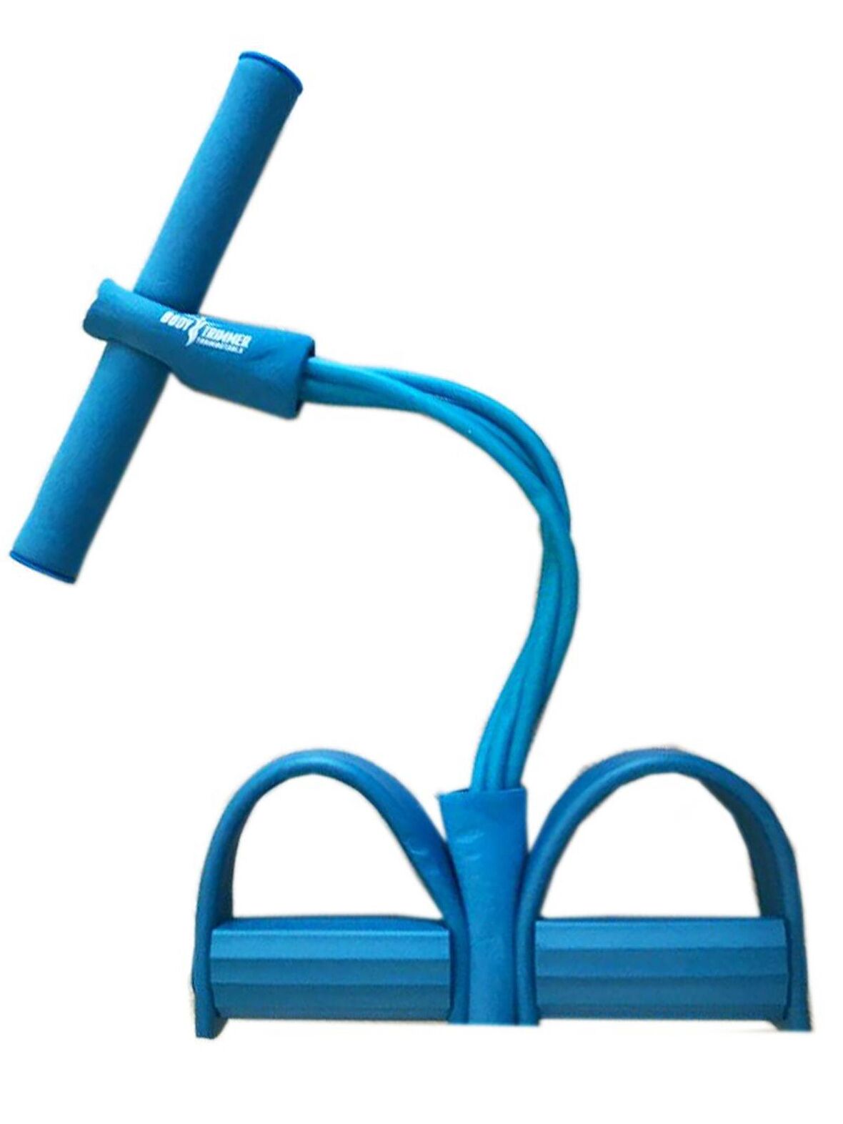 Body Trimmer 4 Lastikli Egzersiz Aleti El Ayak Direnç Yayı Lastiği Mavi