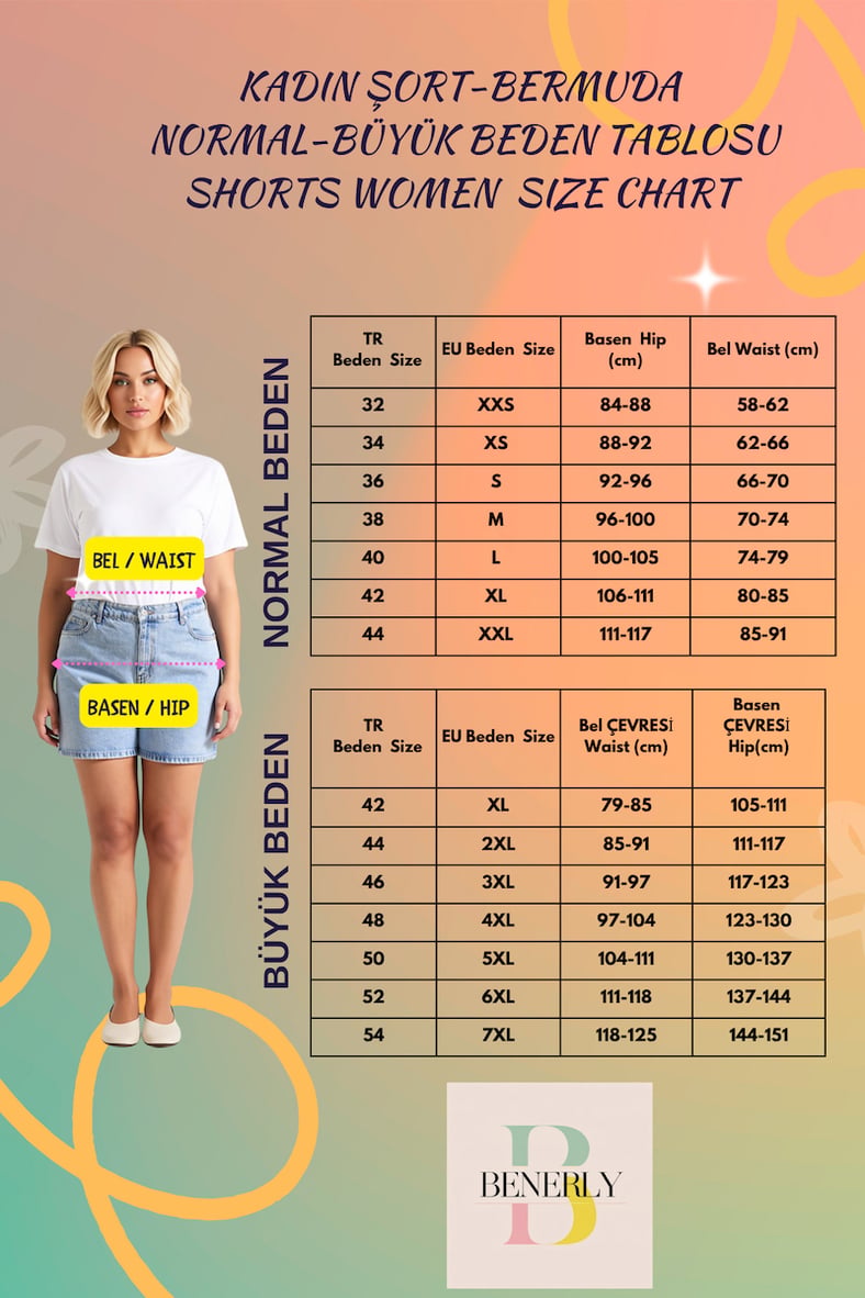 Kadın Şort Yüksek Bel City Boru Paça Kısa Denim Rigid Düz Desen Vintage Yıkama Rahat