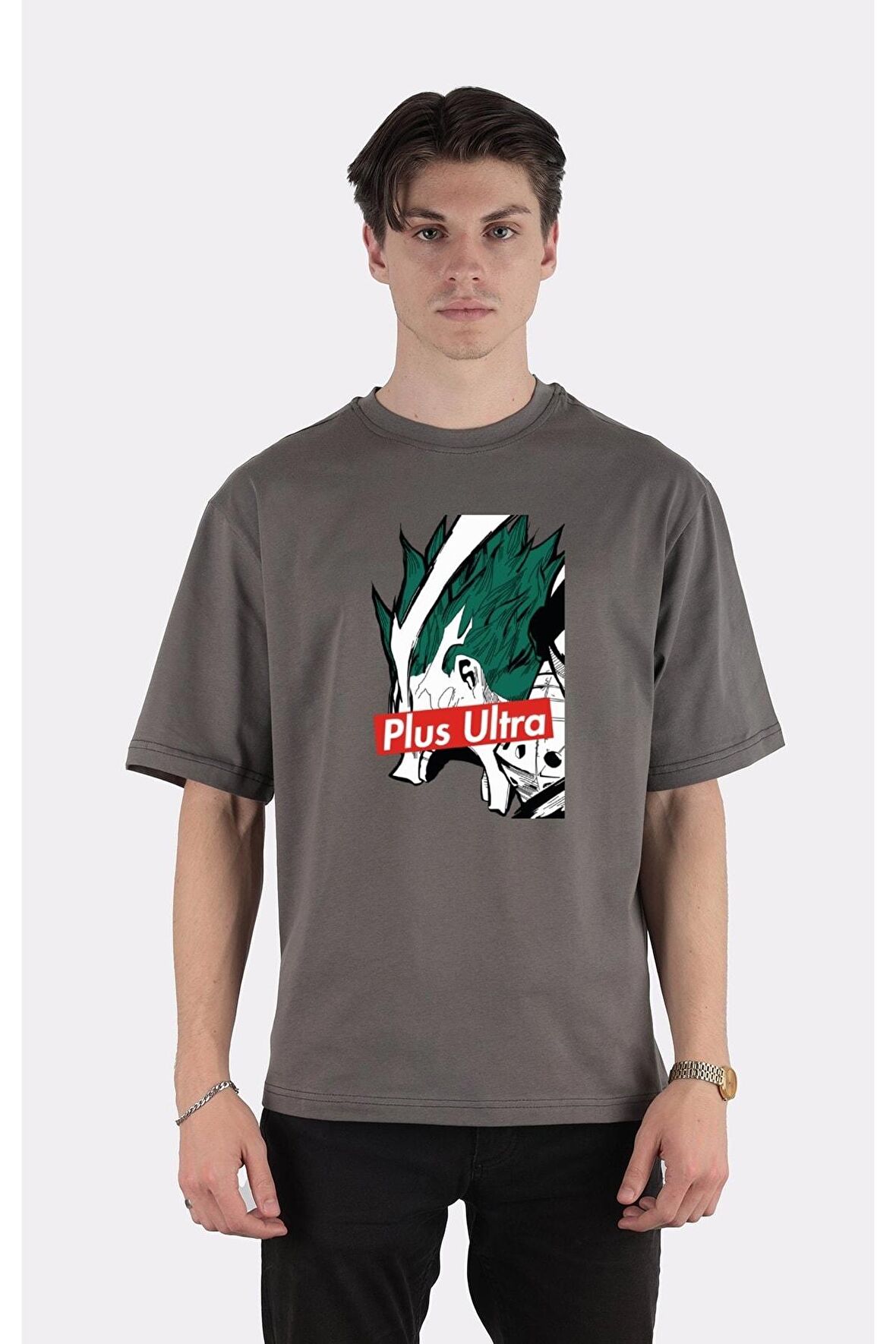 Füme %100 Pamuk Bisiklet Yaka Oversize T-shirt Go Beyond
