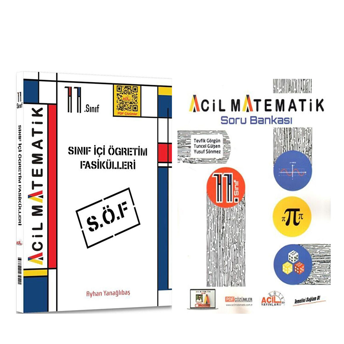 Acil Yayınları 11. Sınıf Matematik Sınıf İçi Öğretim  Fasikülü ve Soru Bankası Seti 2 Kitap