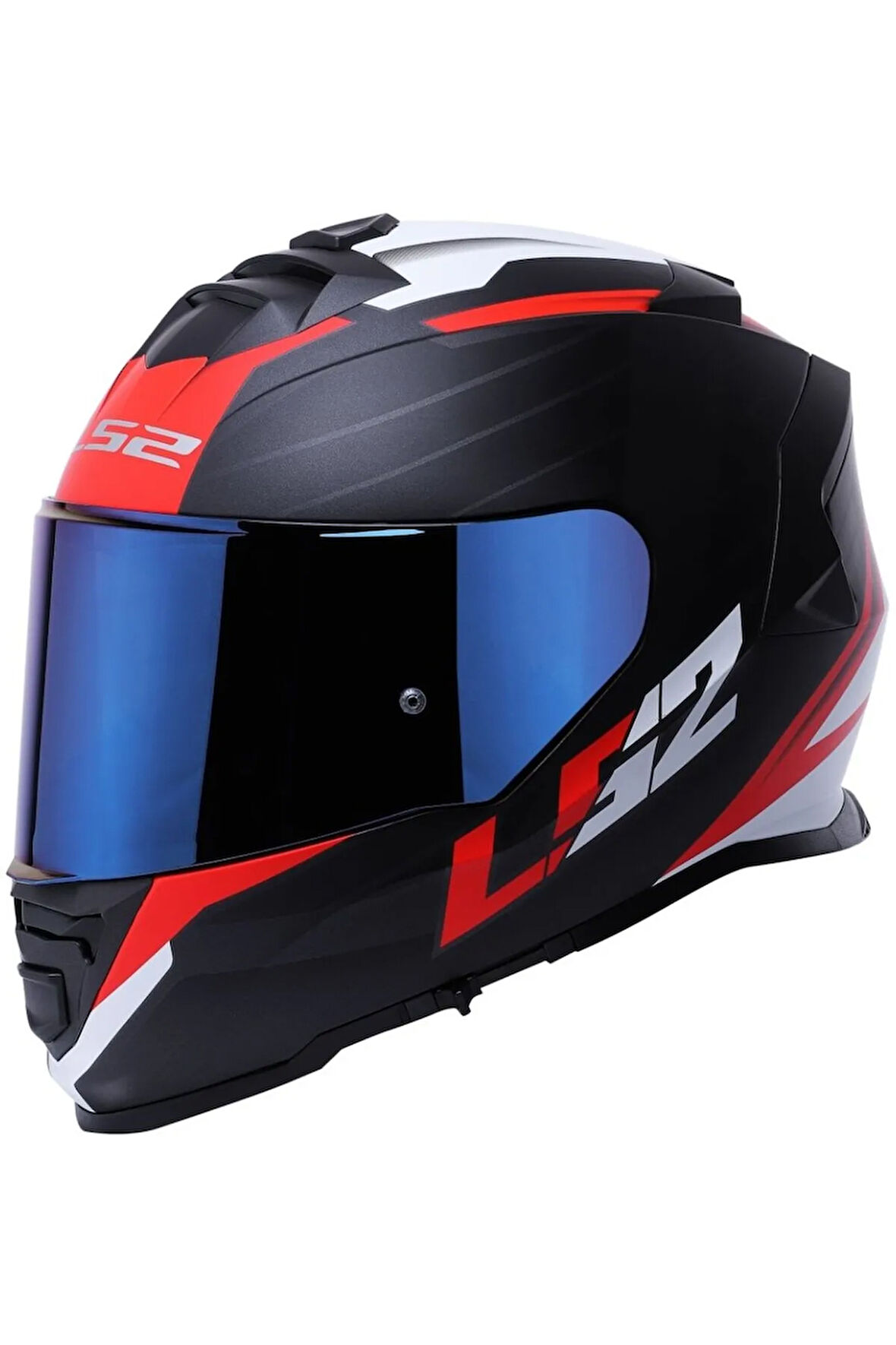 Storm 2 Nerve Kırmızı  Full Face  Motosiklet Kaskı Mavi Camlı