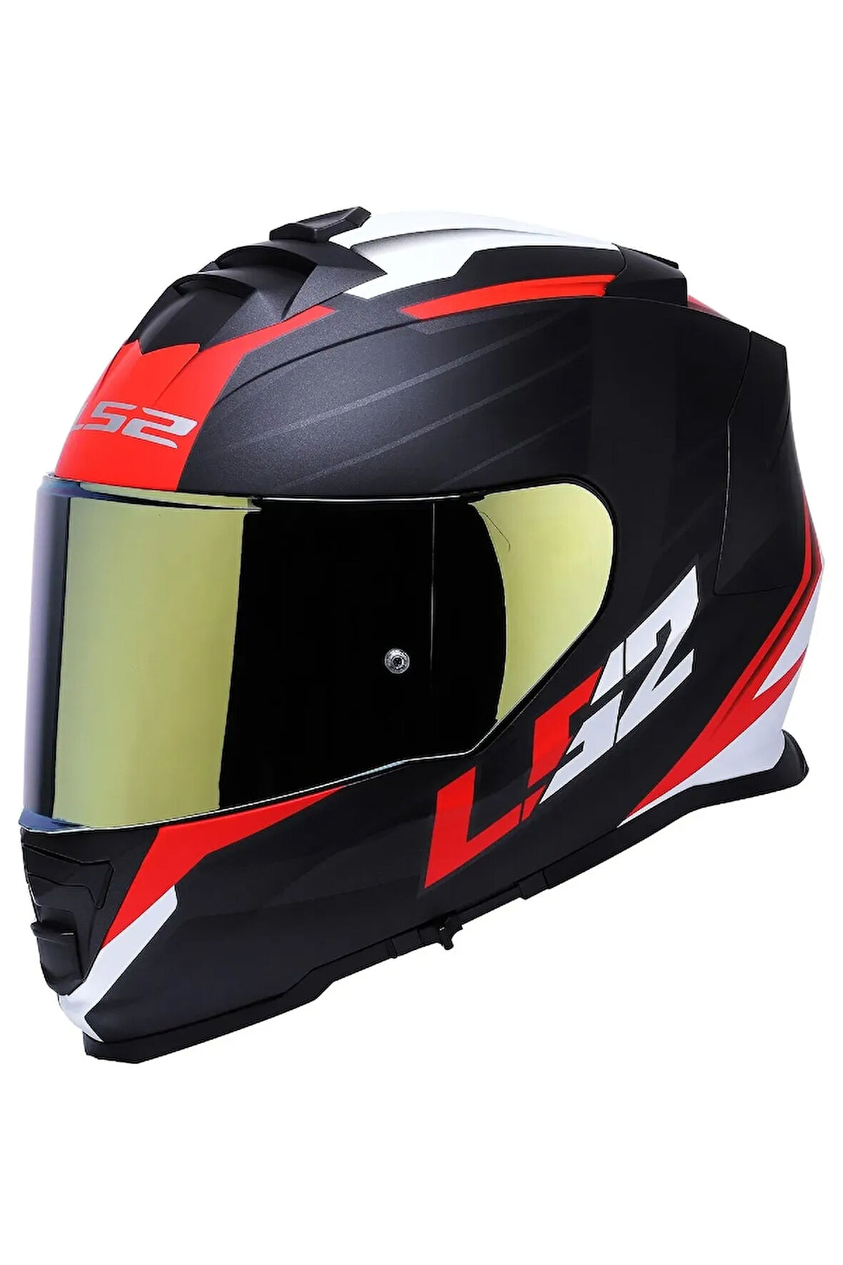 Storm 2 Nerve Kırmızı  Full Face  Motosiklet Kaskı Gold Camlı