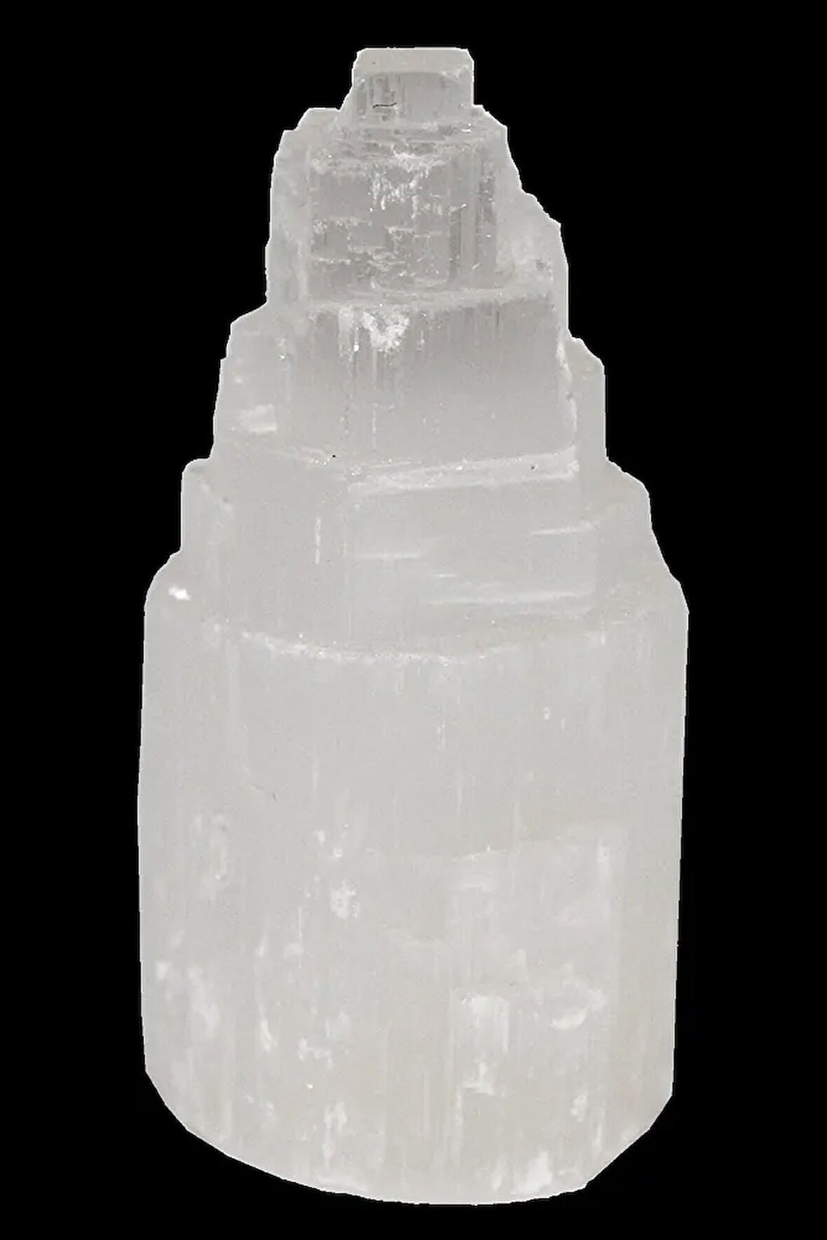 Sertifikalı Doğal Selenit Taşı Doğal Taş Kule Parça (10 Cm)