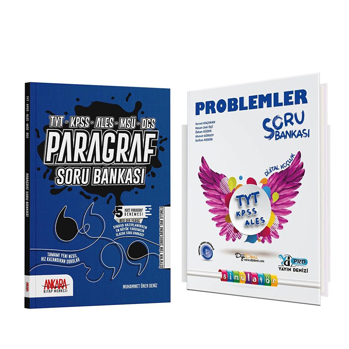 Yayın Denizi Pro Problemler ve Ankara Kitap Merkezi Paragraf Soru Bankası Seti 2 Kitap