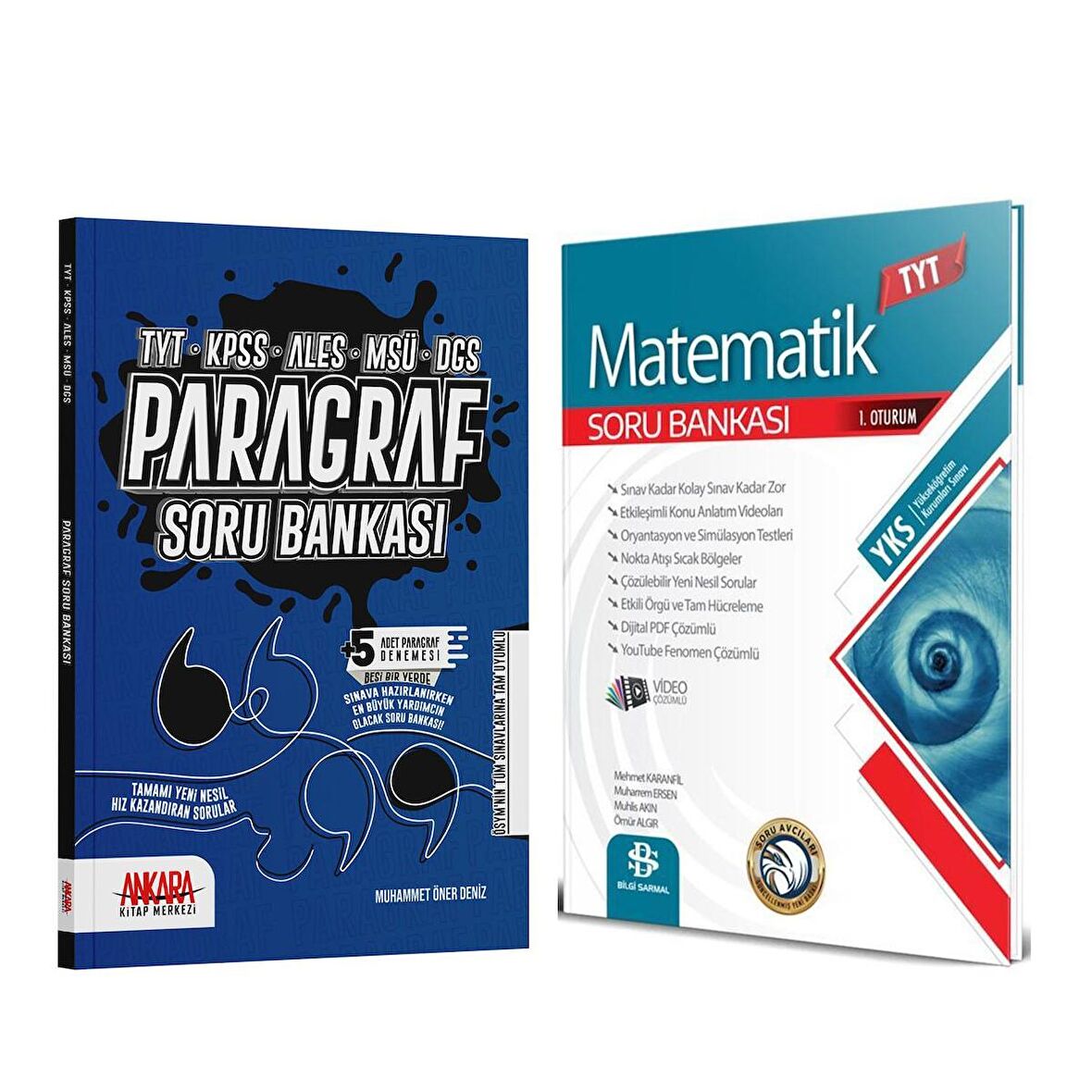 Bilgi Sarmal TYT Matematik ve Ankara Kitap Merkezi Paragraf Soru Bankası Seti 2 Kitap