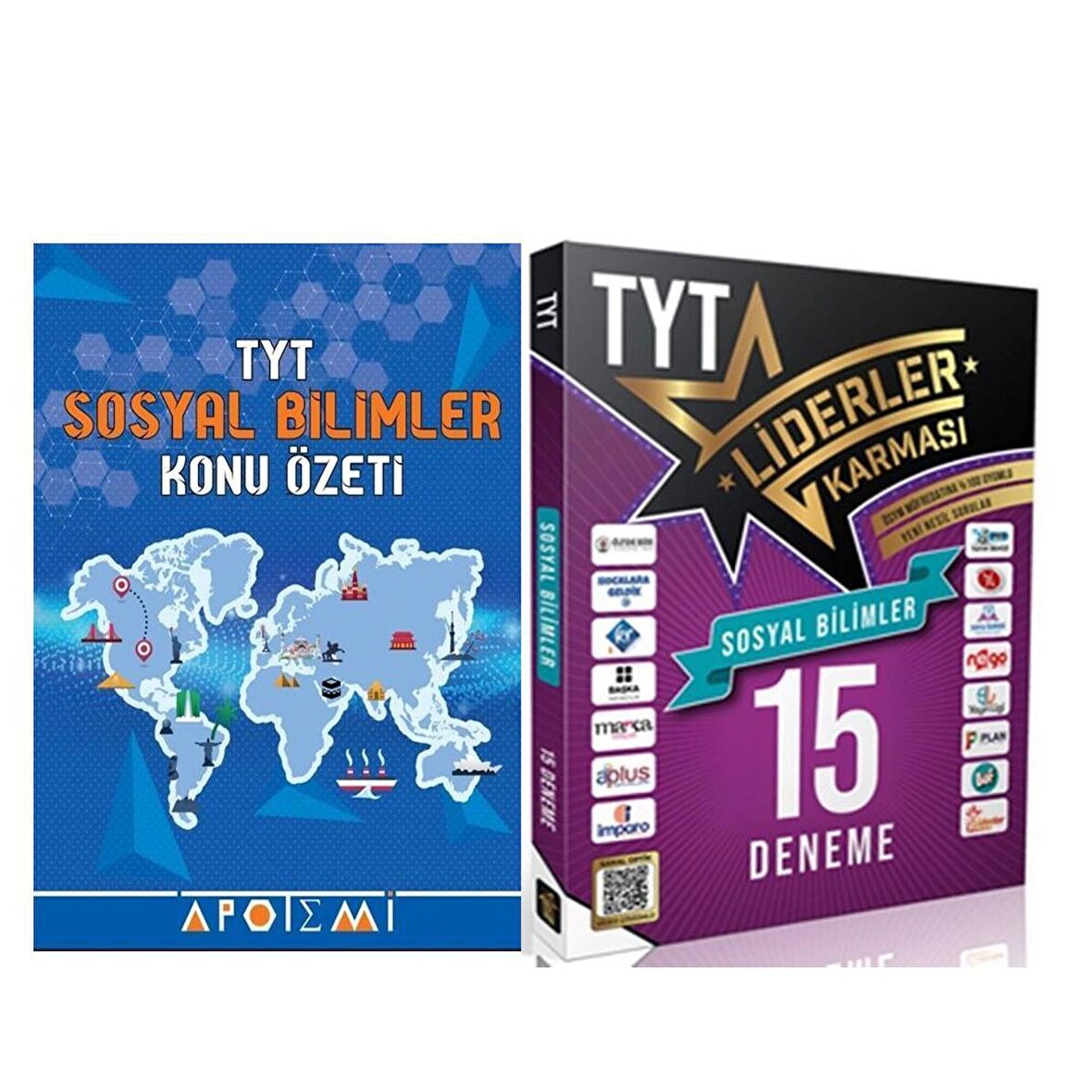 Apotemi TYT Sosyal Konu Özetli ve Liderler Karması Sosyal Deneme Seti 2 Kitap