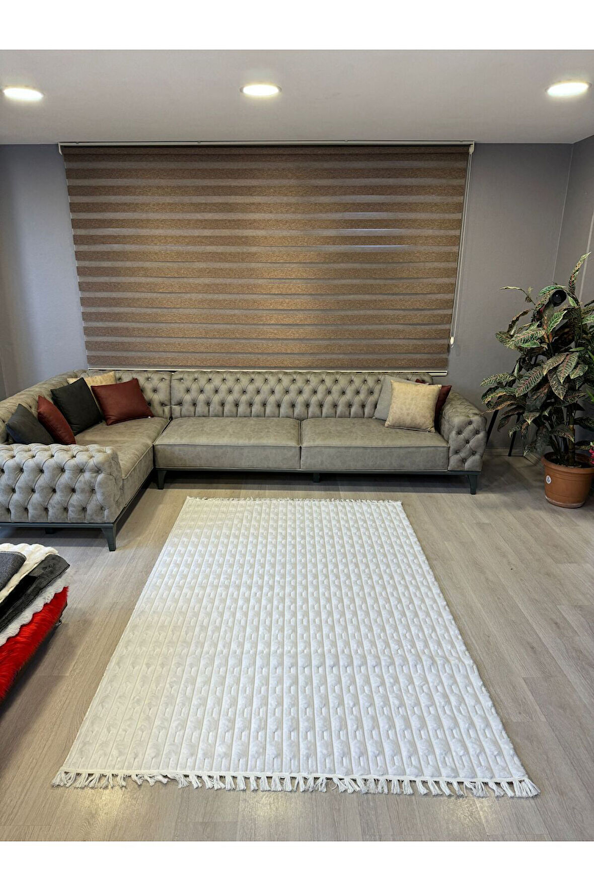 Aries Home Tavşan Tüyü Yumuşak Keçeleşmez Kaymaz Dekoratif Bella İthal Kalite Post Halı