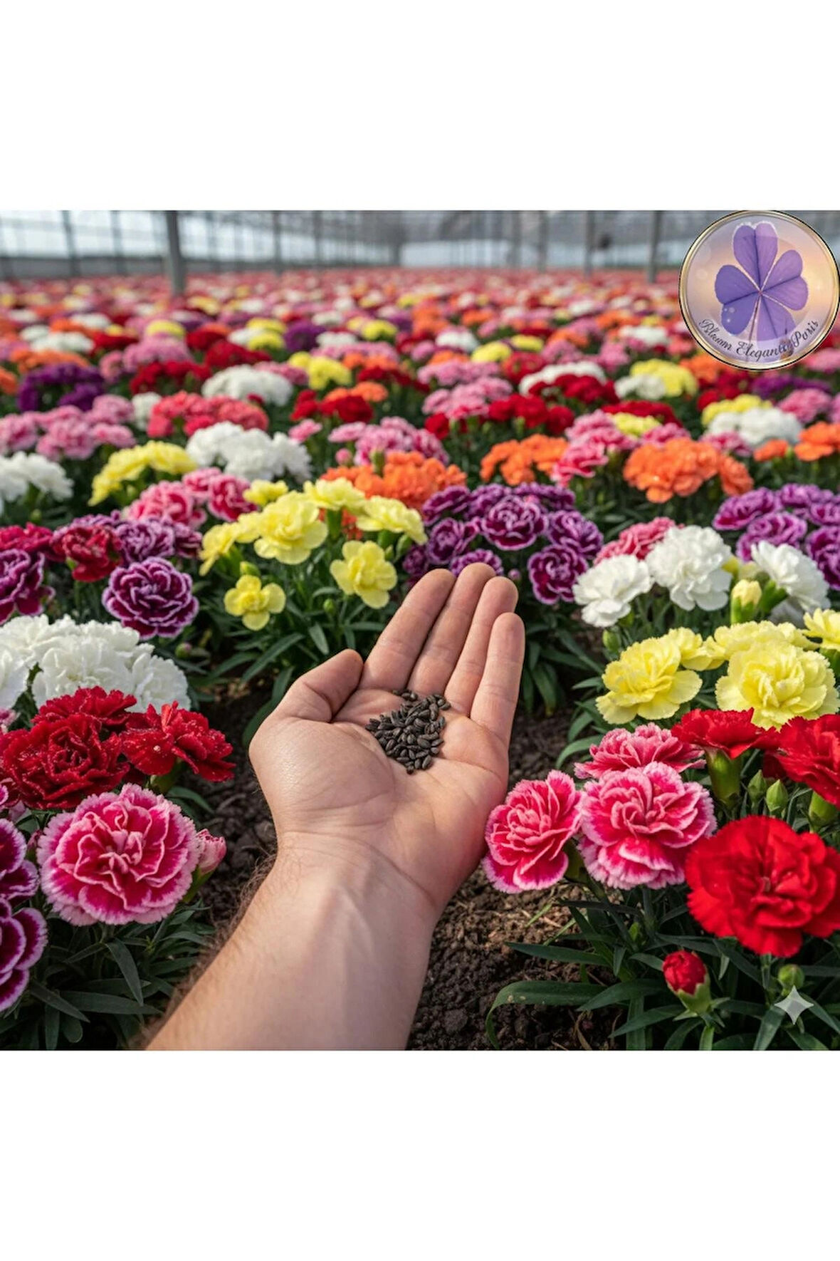 Çiçek Yetiştirme Seti: Dahlia, Ortanca, Karanfil Tohumu+Çiçek Coşturan+Solucan Gübreli Toprak+Saksı