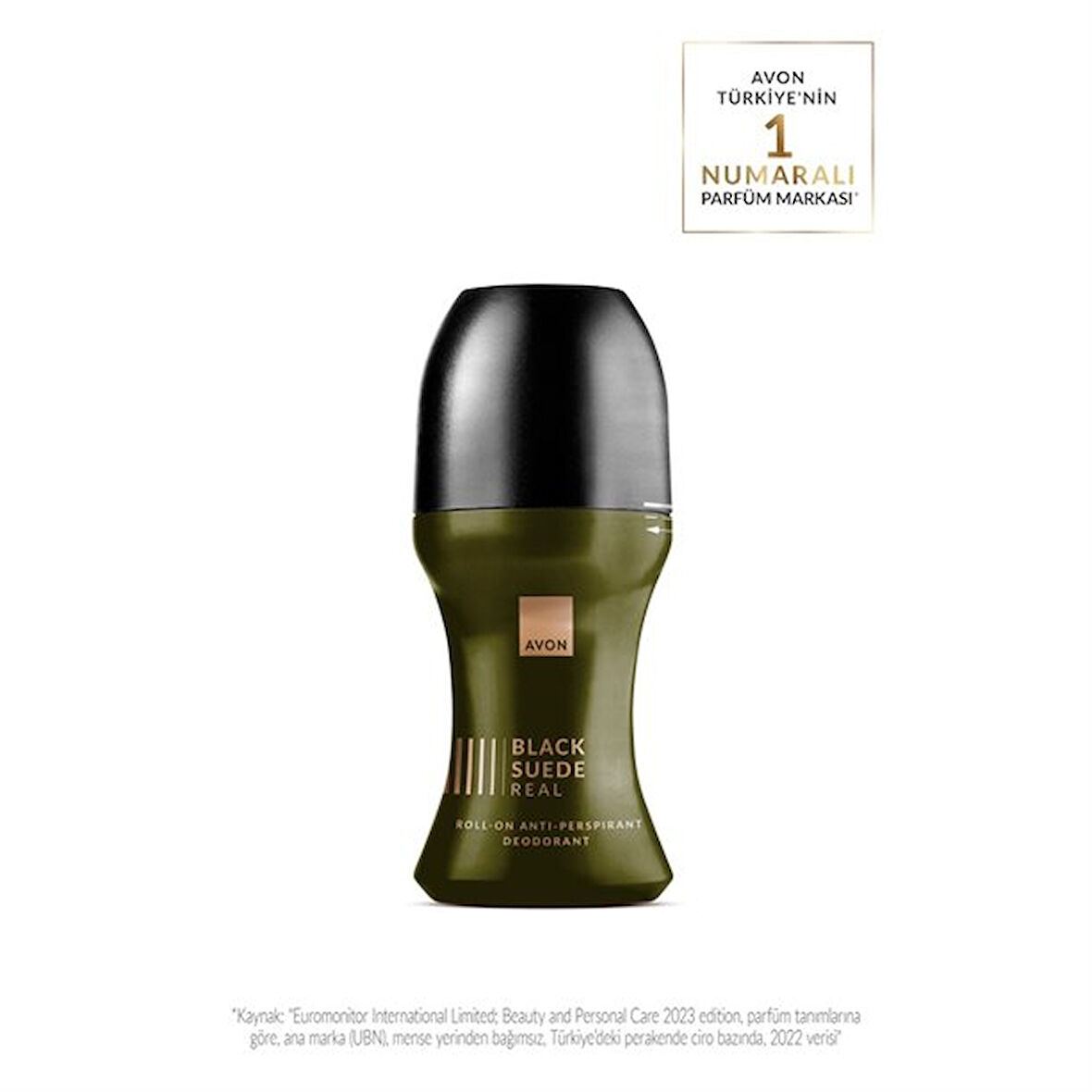 Black Suede Real Antiperspirant Roll-On Deodorant - 50ml