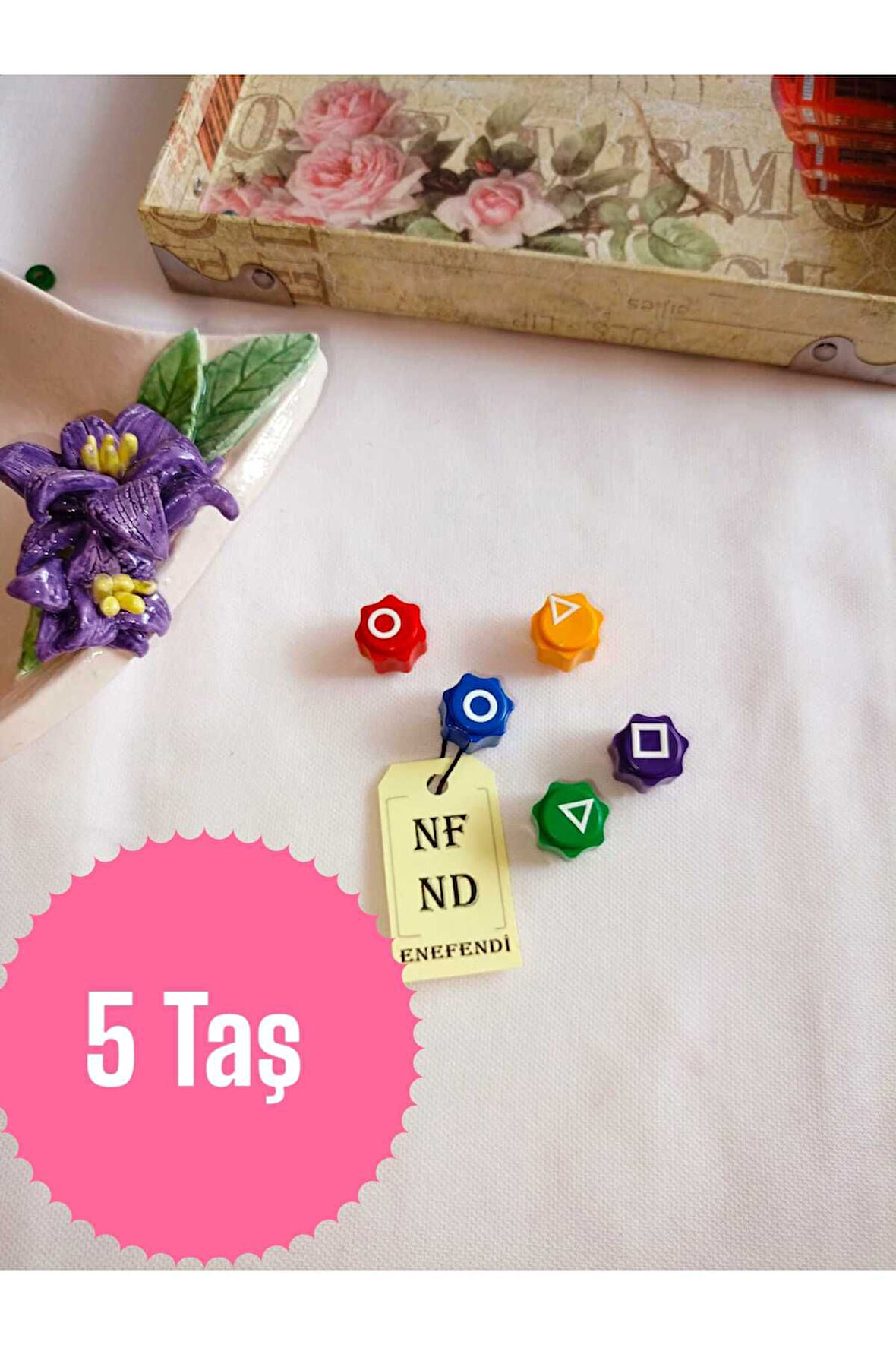 5 TAŞ SQUID GAME OYUN TAŞLARI RENKLİ POŞETLİ