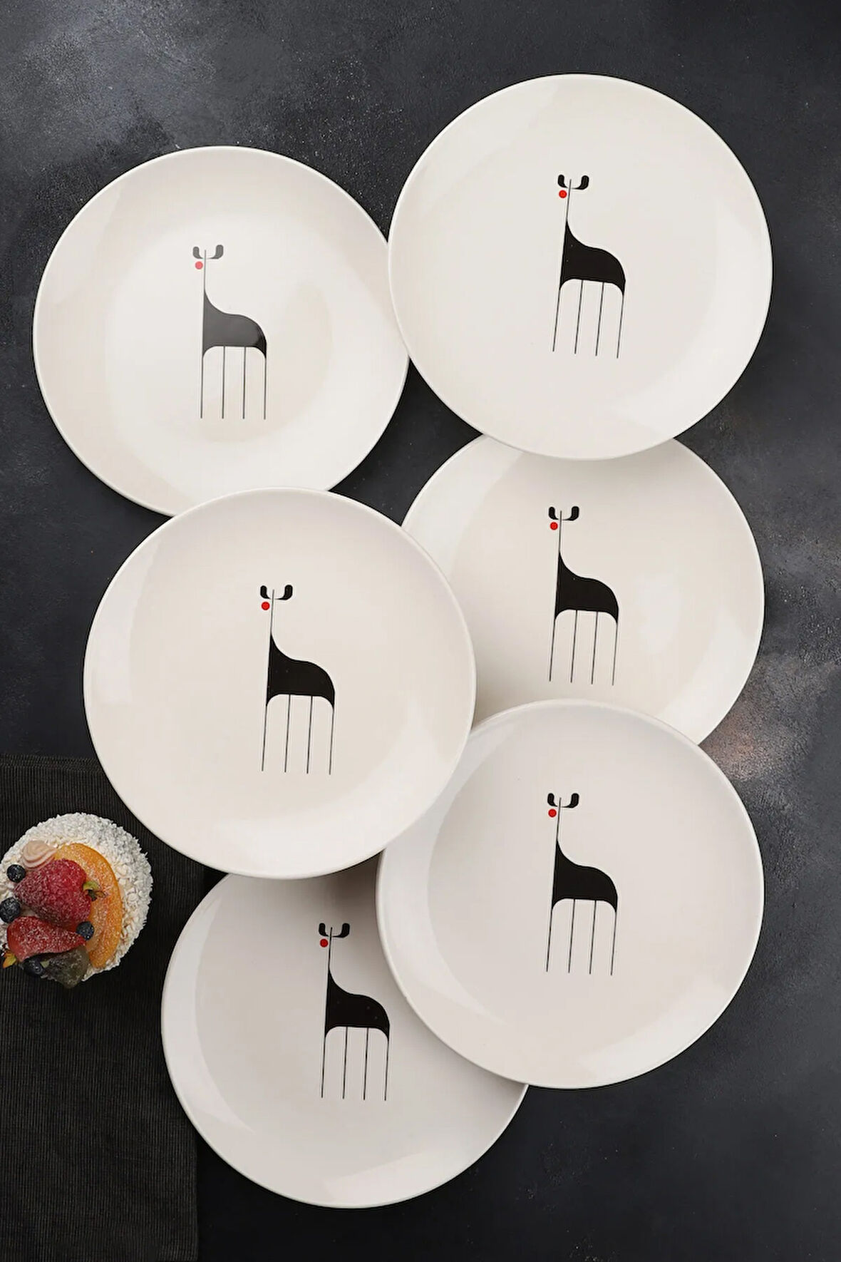 Gazelle Ceylan 6 Parça Seramik 21 cm Pasta Tabağı