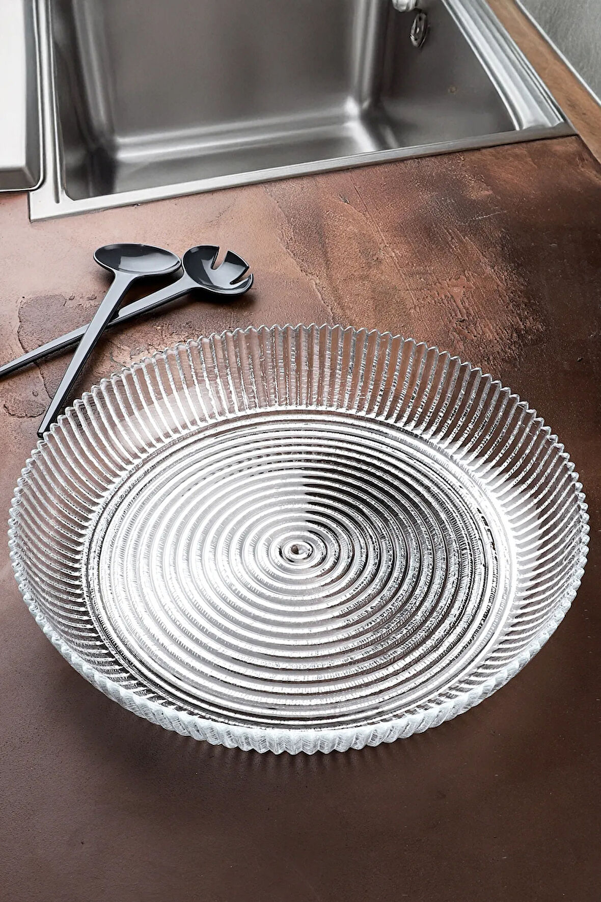 Line Cam 30 Cm Kaşıklı Salata Kase Salata Tabağı