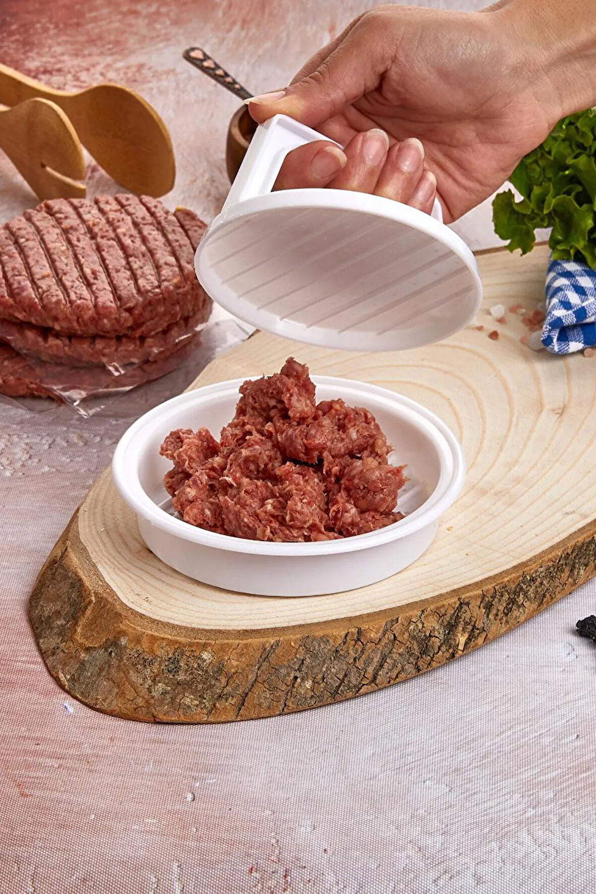 Hamburger ve Köfte Kalıbı Köfte Presi Şekillendirici Burger Press Pratik Köfte Yapma Aparatı