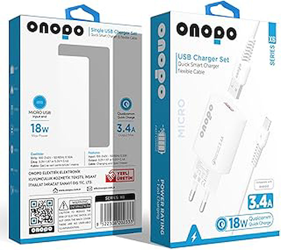 onopo Android Uyumlu Hızlı Şarj Micro Usb 3.4a Hızlı Şarj Cihazı 20w - X6