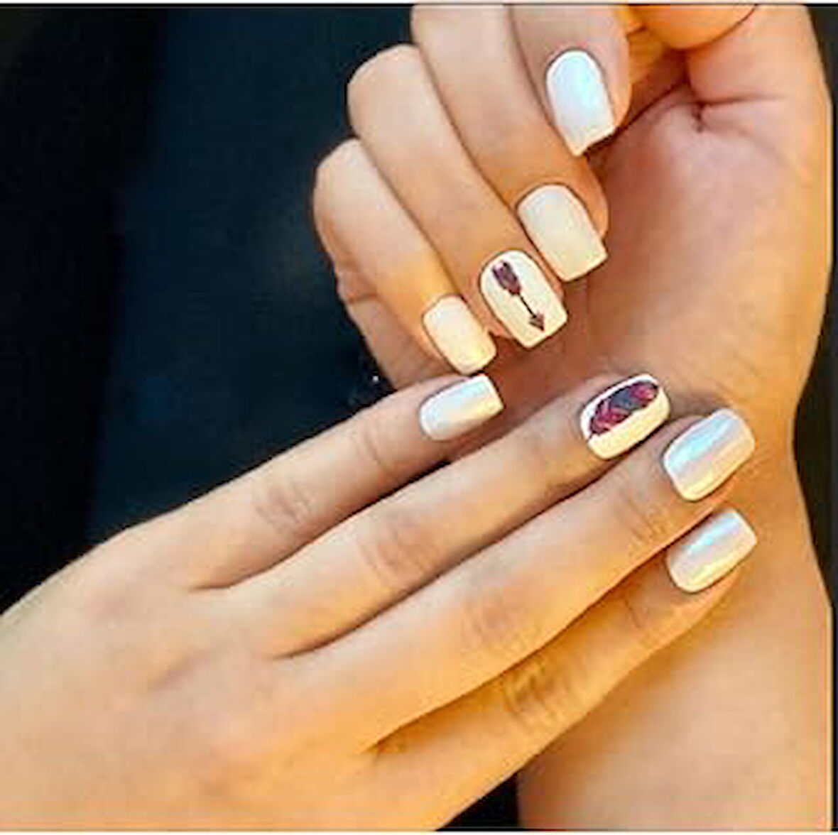 Sihirli Tüy Yaprak Desenli Tırnak Dövmesi Tırnak Tattoo Nail Art Tırnak Sticker ScaNM428