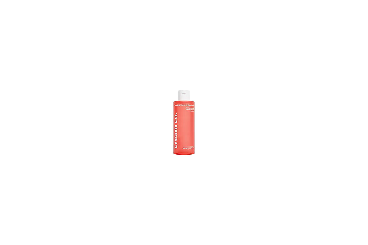 Cream Co. AHA/BHA Vitamin C Daily Toner, Akne ve Leke Karşıtı Tonik, 200 ml
