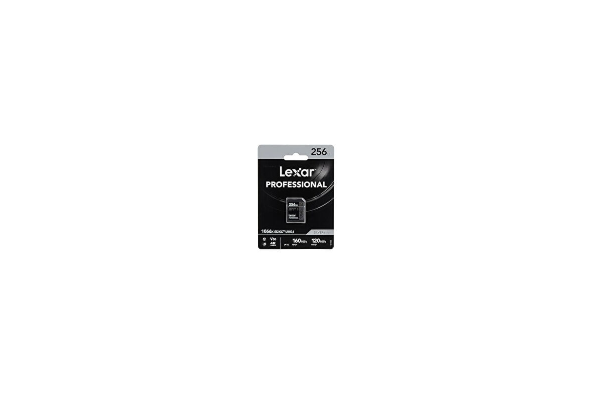 Lexar 256GB Professional 1066x SDXC UHS-I cards, up to 160MB/s read 120MB/s write C10 V30 U3