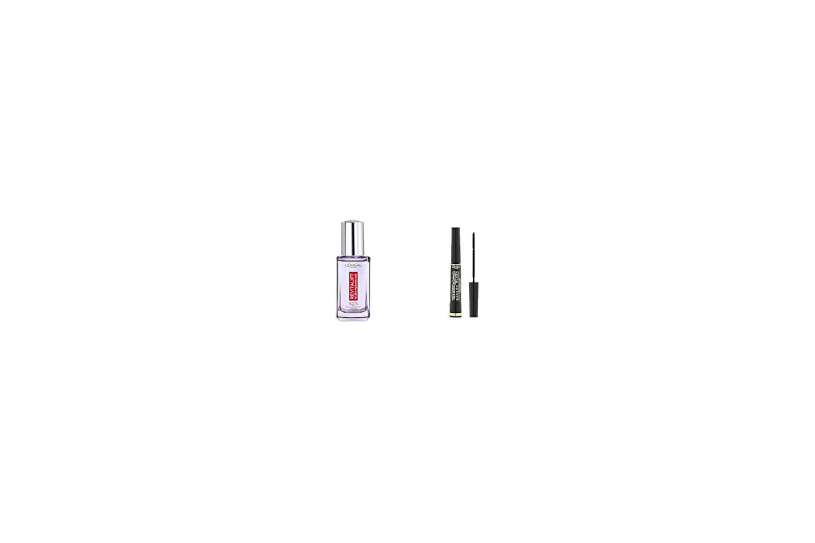 L’Oréal Paris Revitalift Filler Aydınlatıcı Göz Serumu 20ML & Telescopic Carbon Black Maskara Makyaj Seti