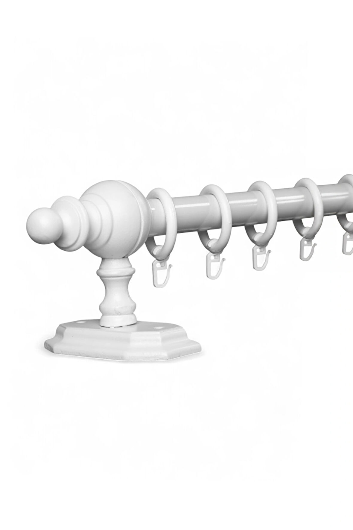 Ahşap Rustik Perde Askısı - Raysız