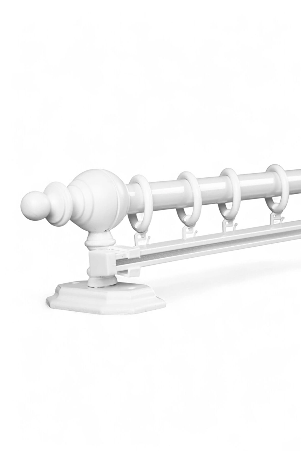 Ahşap Rustik Perde Askısı - Tek Raylı