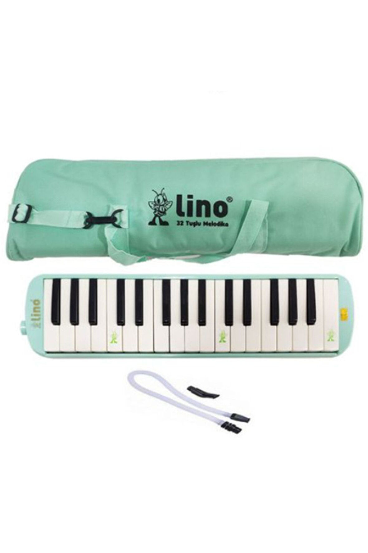 Pastel Renklerde Bez Çantalı 32 Tuşlu Lino Melodika Müzik Aleti