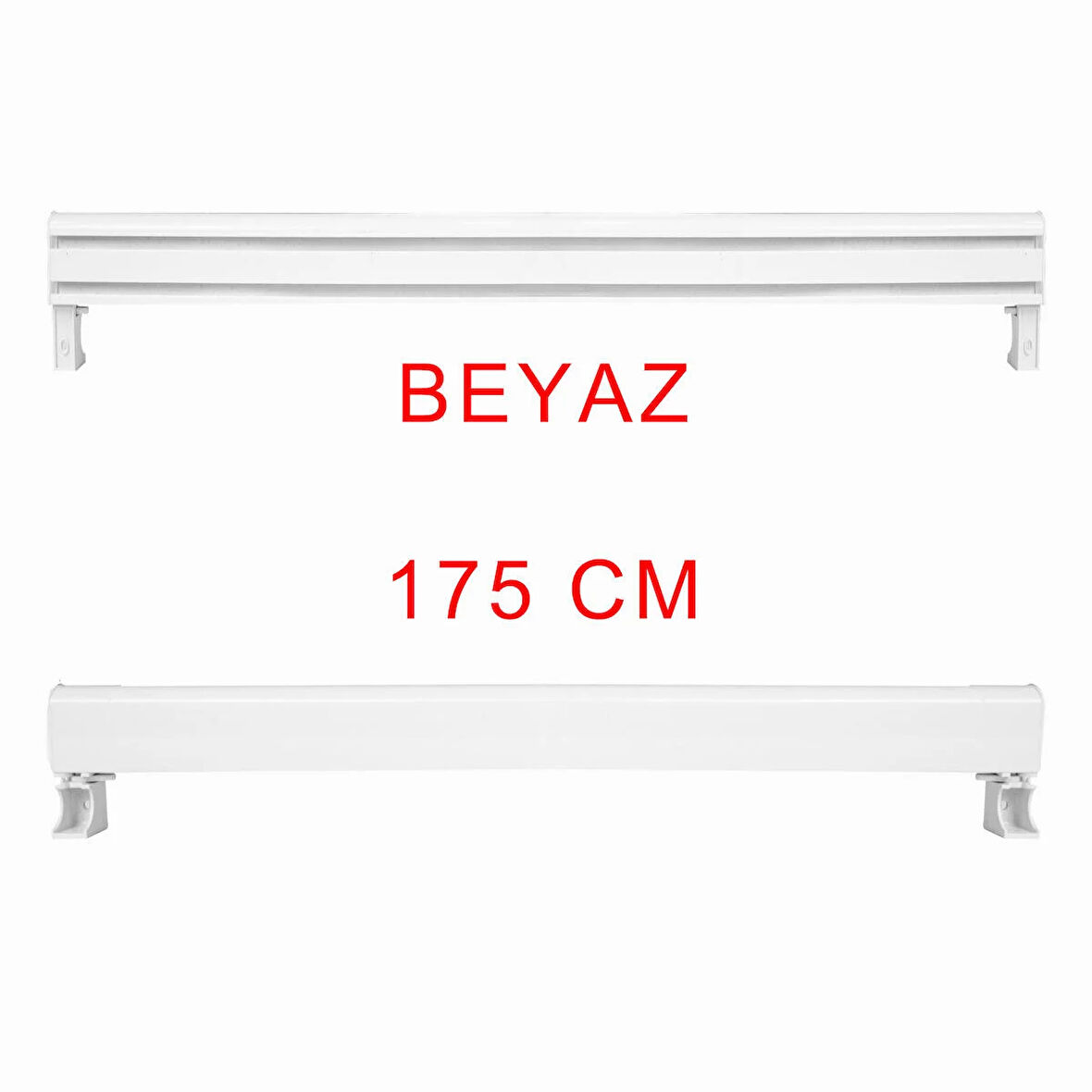 Beyaz Dekoratif Perde Kornişi Alüminyum Dekoratif Ray Modern Rustik 
