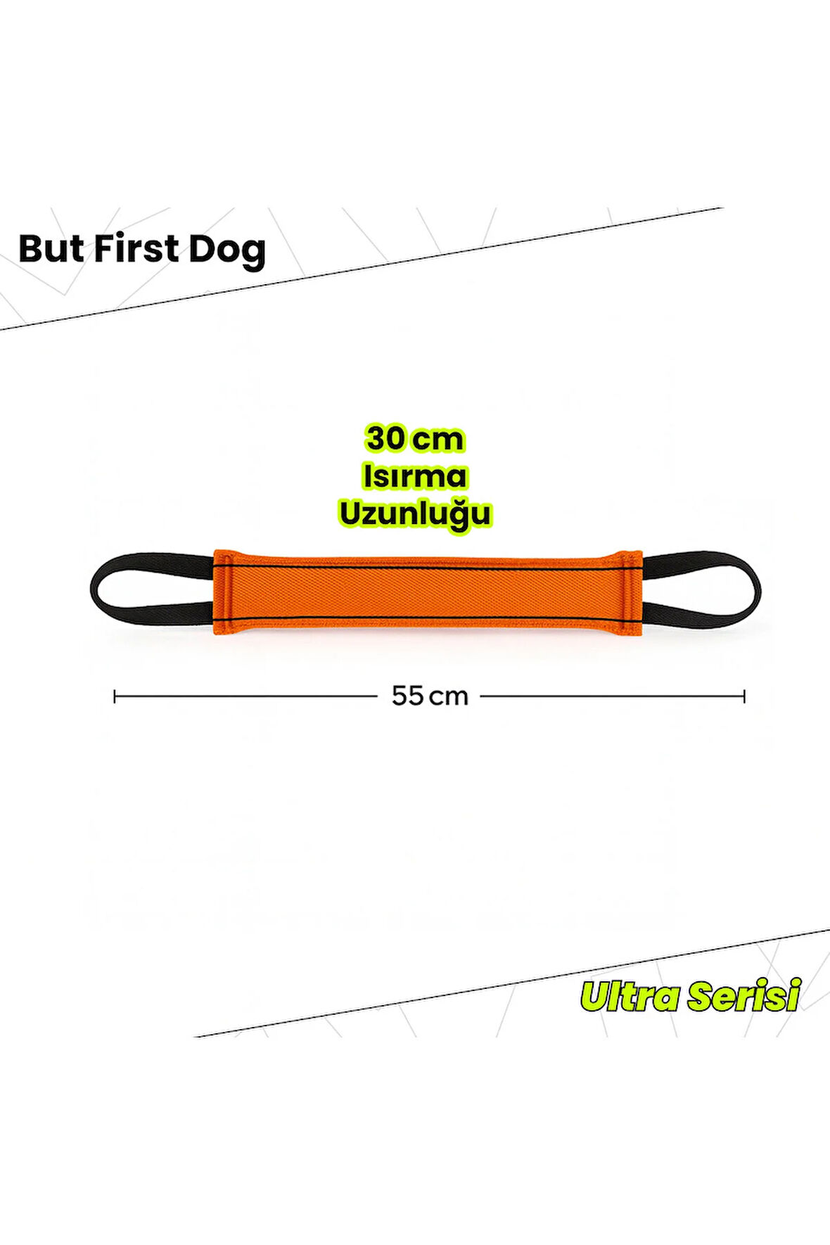 Köpek Oyuncağı Turuncu Kumaş Çekiştirme Barı – Ultra Series