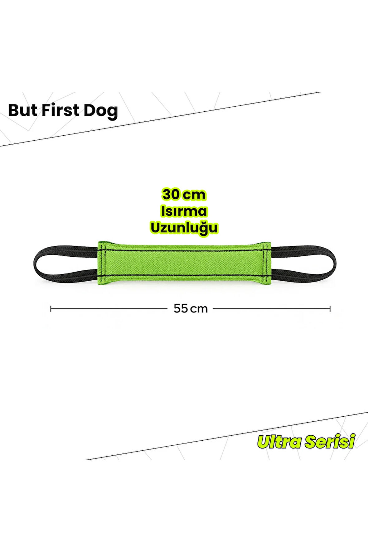 Köpek Oyuncağı Yeşil Kumaş Çekiştirme Barı – Ultra Series