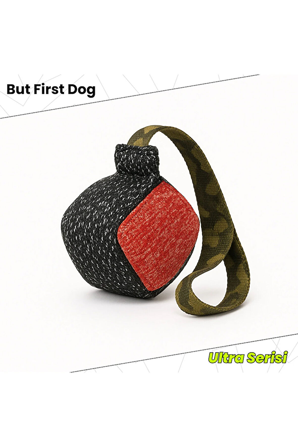 Köpek Oyuncağı Kamuflaj Kulplu Çekiştirme Topu – Ultra Series