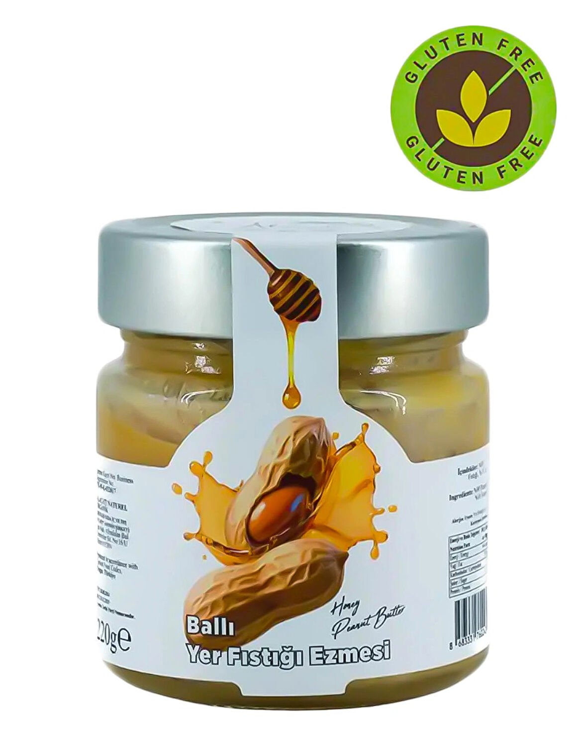 Ballı Yer Fıstığı Ezmesi Glutensiz 220 g x2 Adet