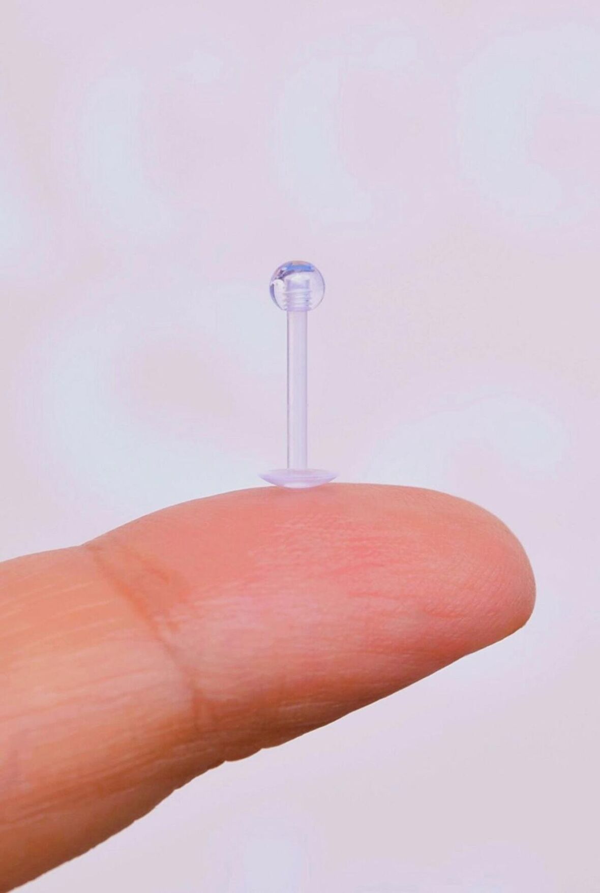 Antialerjik Bioplast Esnek Şeffaf Silikon Piercing Tragus Helix Lobe Dudak Dil Conch 10 mm