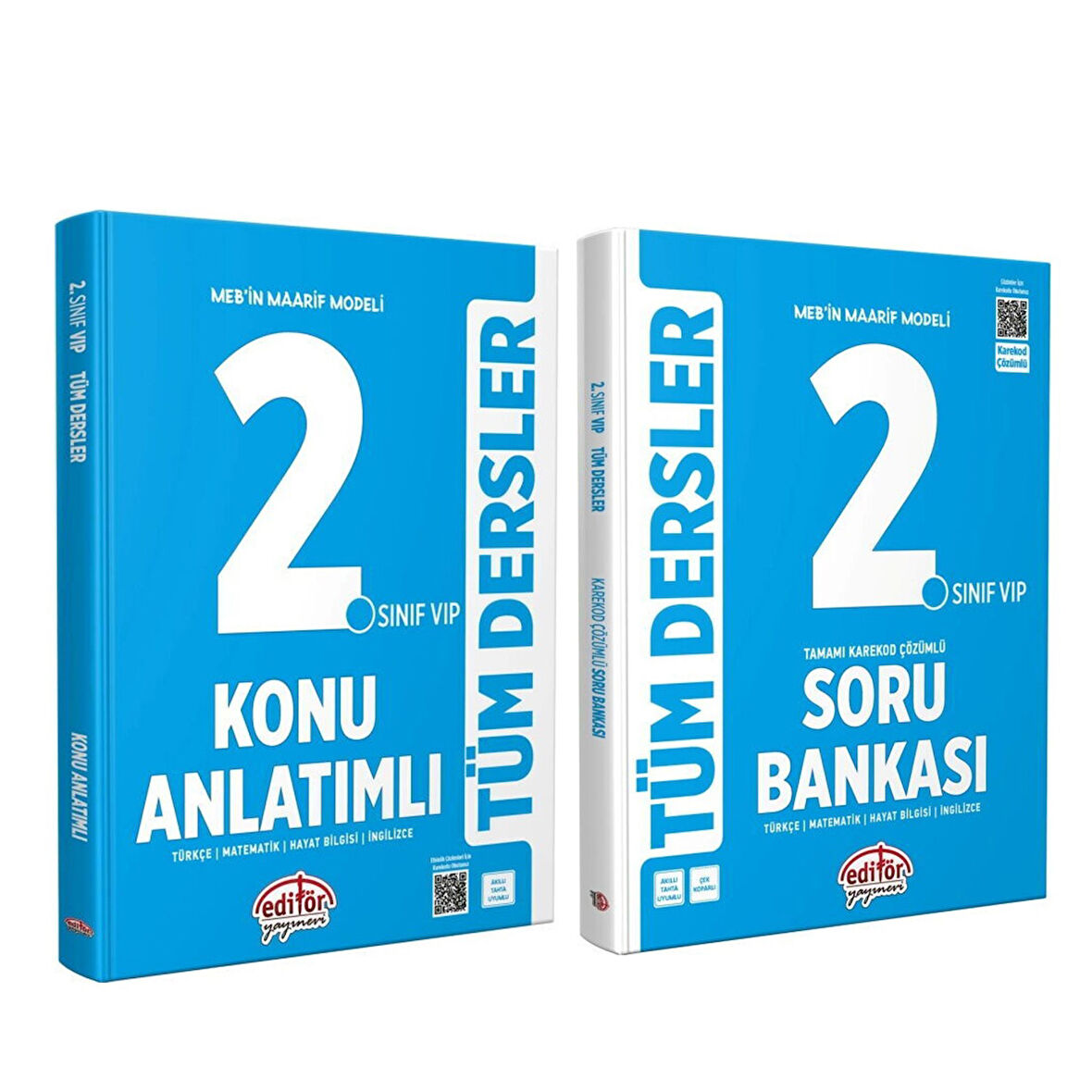 Editör Yayınları 2.Sınıf VİP Tüm Dersler Konu ve Soru Seti 2 Kitap