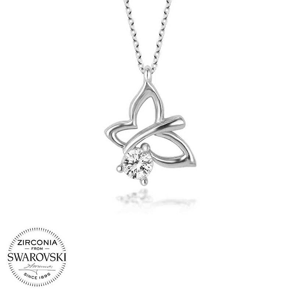 Silverlina Swarovski Taşlı Gümüş Yusufcuk Bayan Kolye