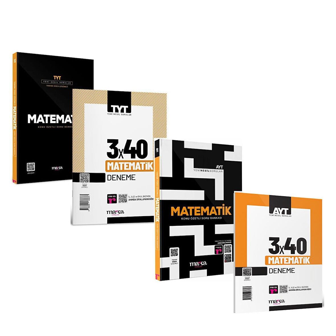 Marka Yayınları TYT AYT Matematik Soru ve Deneme Seti 4 Kitap
