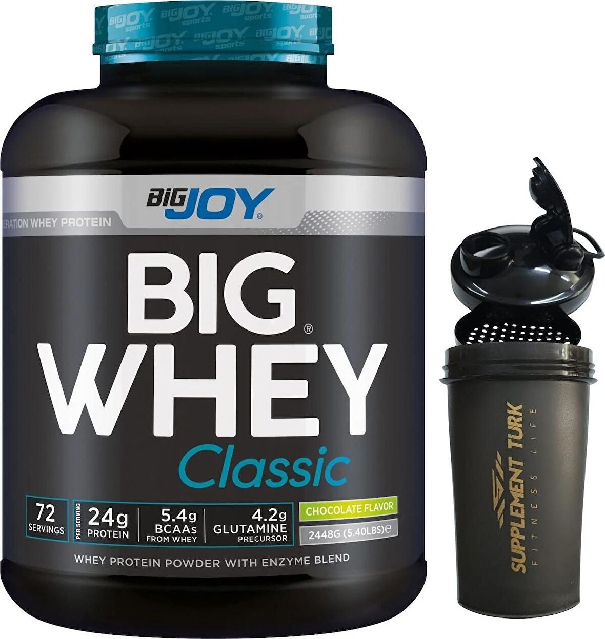 BIGWHEY Whey Protein Classic Çikolata 2448g 72 Servis&ST SHAKER