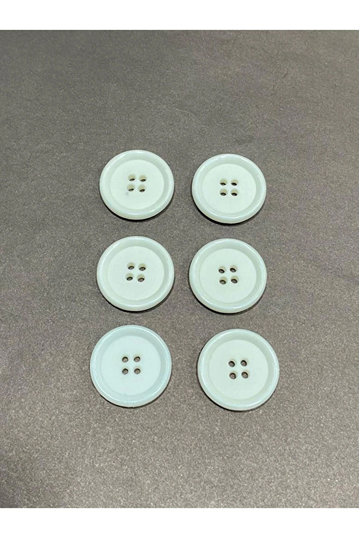 Trençkot Mont Düğmesi Italyan Düğme 20 Lı Set Beyaz 2,5 Cm (M8926)