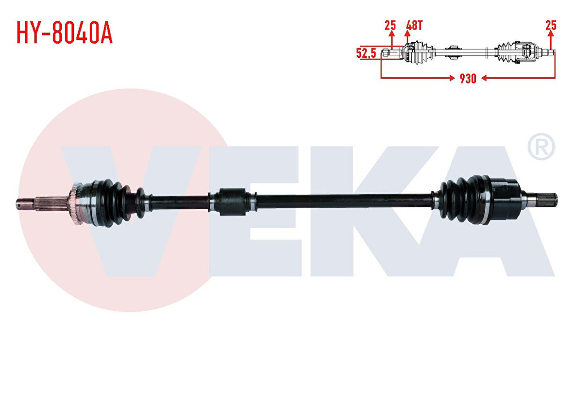 i20 BENZİNLİ KOMPLE AKS / İ20 1.2 - 1.4 BENZİNLİ 2008-2013 MANUEL VİTES KOMPLE SAĞ AKS VEKA