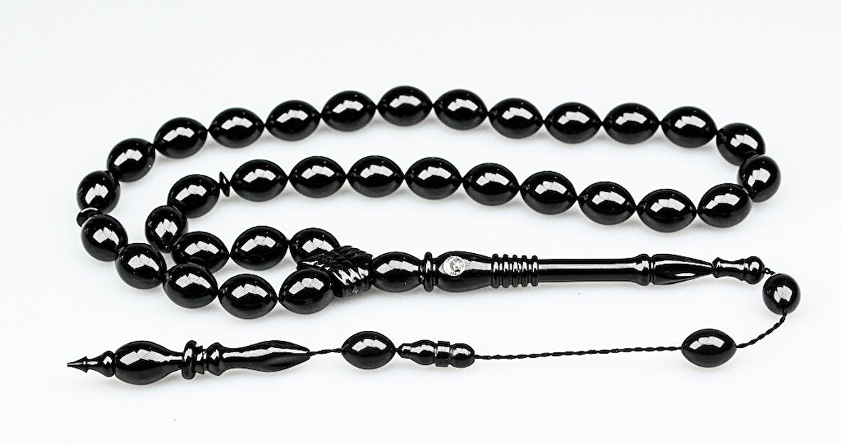 Oltu Taşı Özel Seri  Kelepçe İmame   İşçilikli Tespih