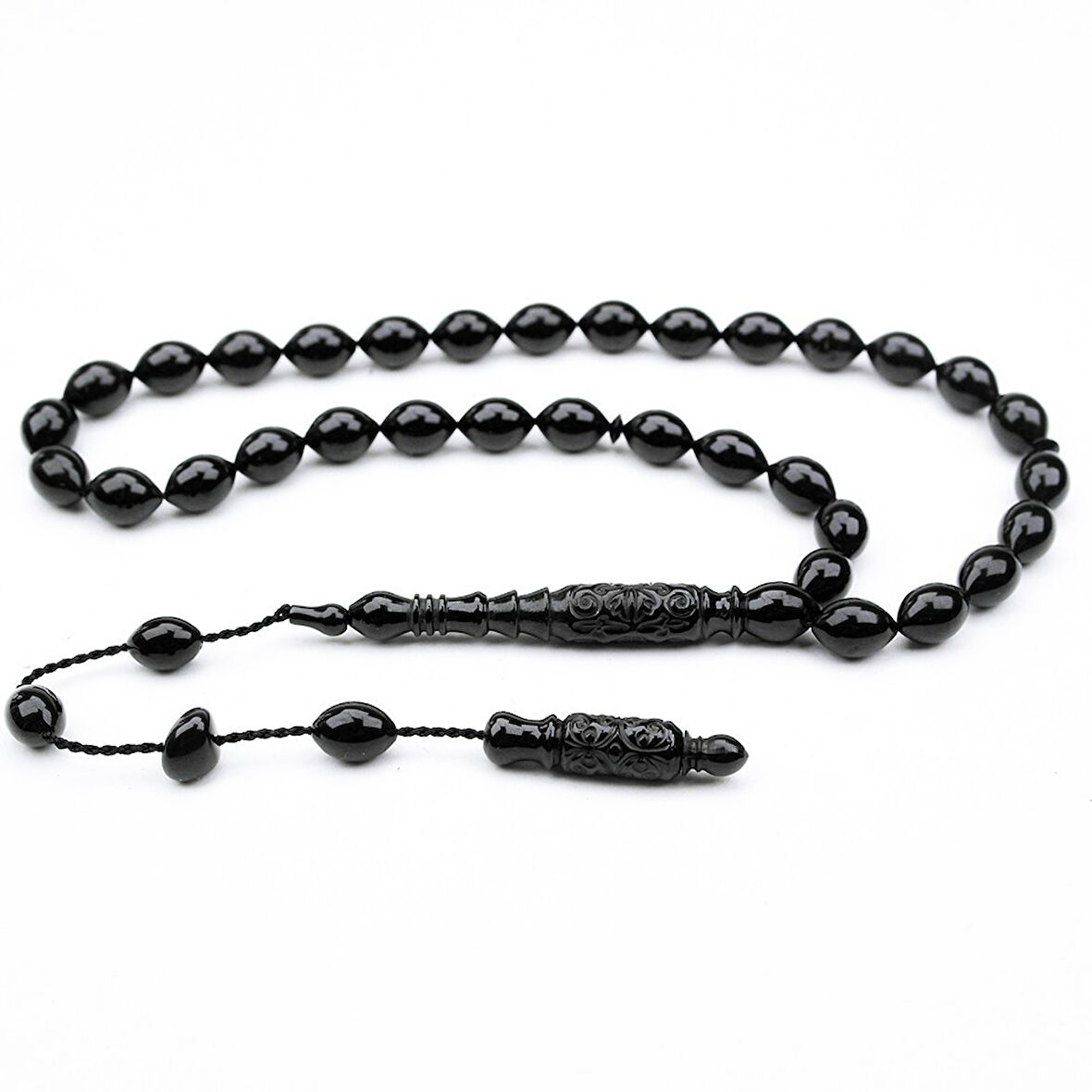 Oltu Taşı Beyzi Kesim  İmame  Nakkaş Oyma Tespih