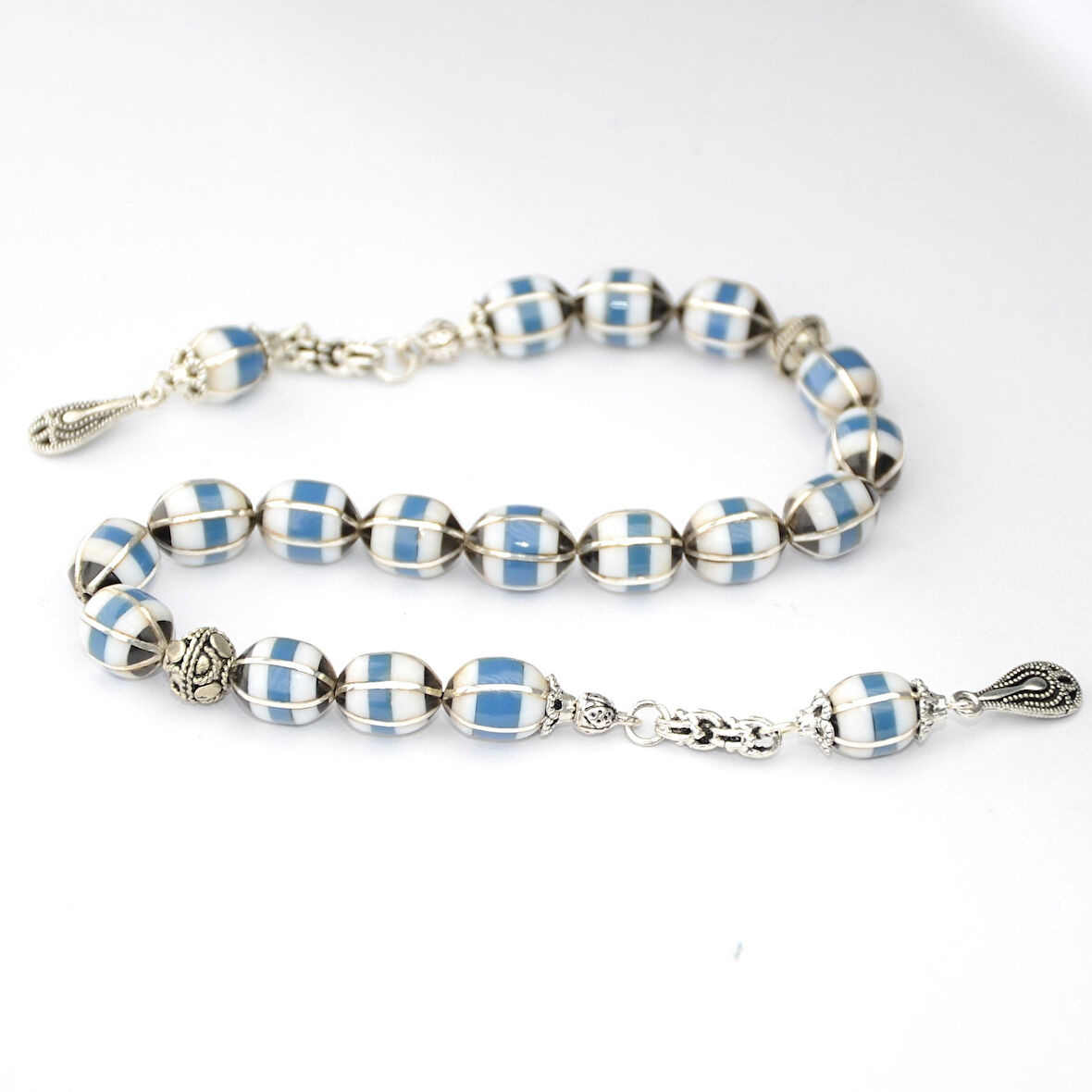 Beyzi Kesim Karpuz İşleme Galalith ve Oltu Taşı Zaza Tespih