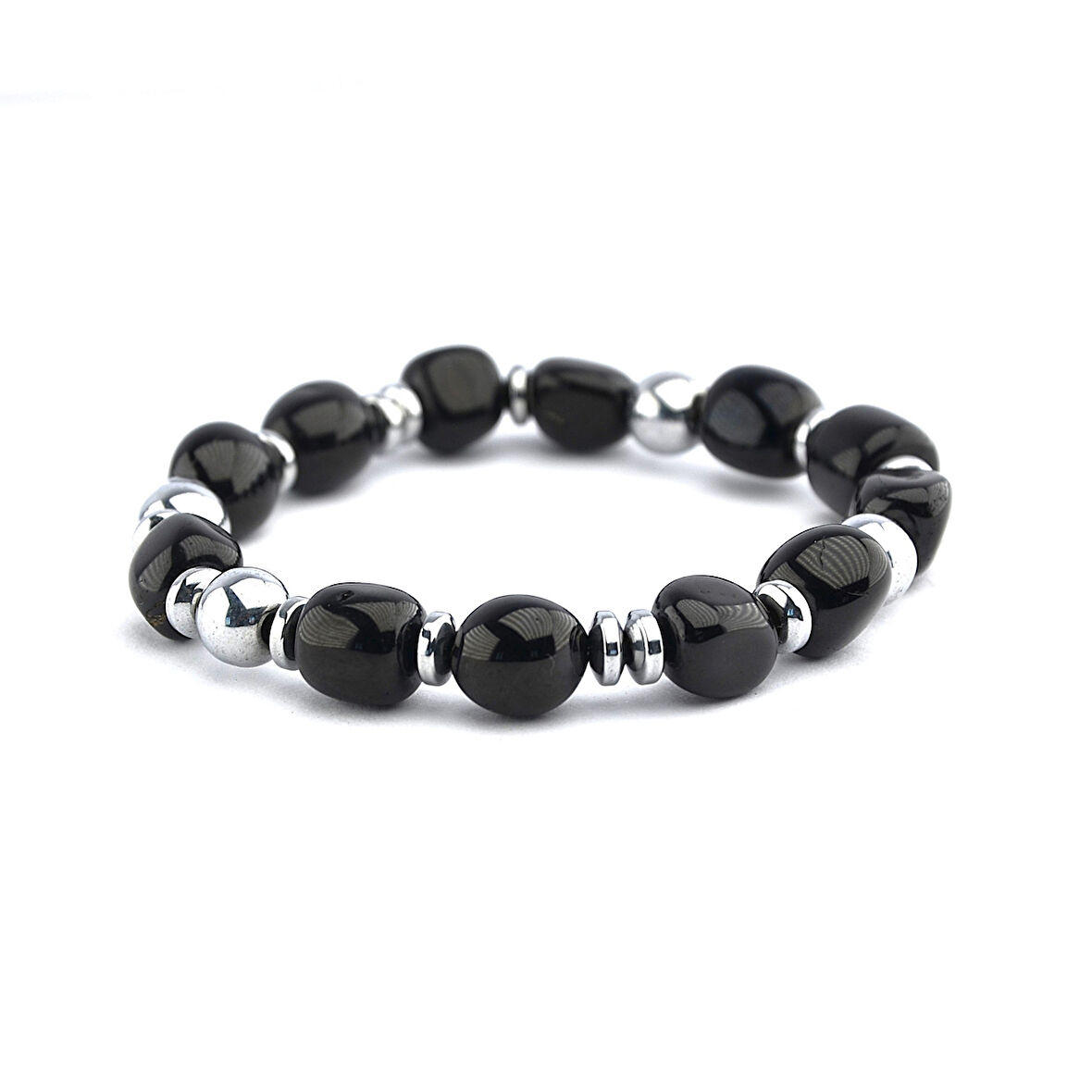 Hematit ve Oltu Taşı Bileklik