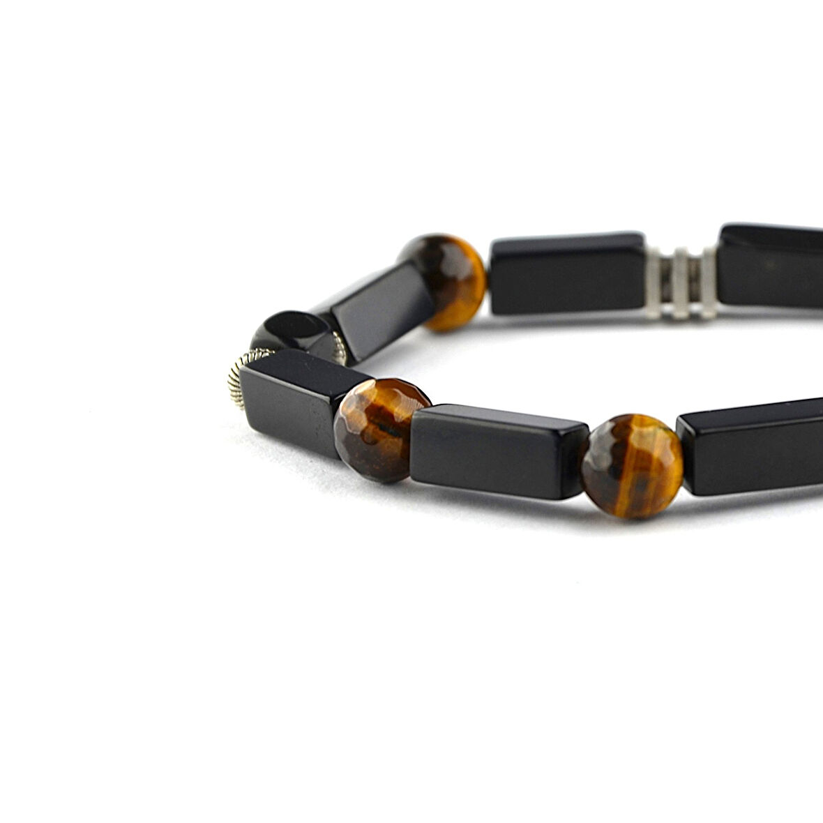 5'li Kaplan Gözü ve Oltu Taşı Bileklik