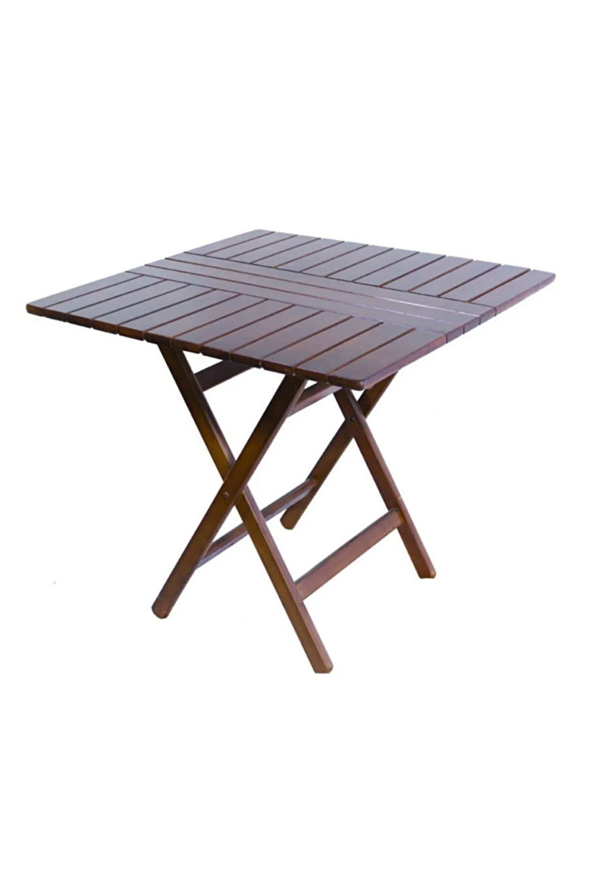 Ahşap Bahçe Balkon Mutfak Masası -kaş Katlanabilir 80x80 Beyaz
